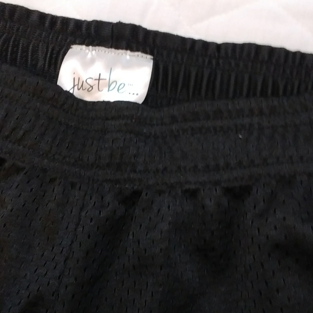 Just Be Women's Black and White Mesh Shorts Size M Fully Lined New with Tag - Picture 3 of 10